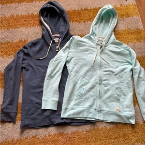 Set of 2 L.L. Bean 100% cotton zippered hoodies XS
